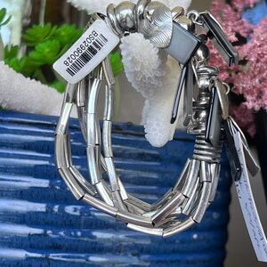 Silver Black and Silver Charms Erica Lyons Fashion Bracelet $16ea / 3 for $25